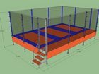 Saltea elastica profesionala cu gard imprejmuitor LKTR3